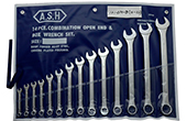 Công cụ đồ nghề Asahi | Bộ cờ lê vòng miệng 14 chi tiết 6-32mm Asahi 1014M-3