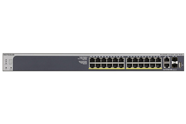 28-Port Gigabit Ethernet Smart Switch with 24 PoE+ 2 SFP+ 10G NETGEAR GS728TXP