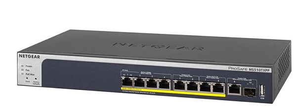 8-Port Multi-Gigabit Ethernet PoE+ Smart Switch NETGEAR MS510TXPP