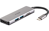 Thiết bị mạng D-Link | 5-in-1 USB-C Hub with HDMI and SD/microSD Card Reader D-Link DUB-M530