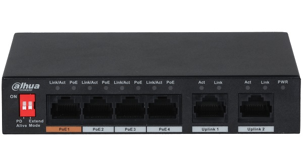 6-Port 10/100Mbps Unmanaged Desktop Switch DAHUA DH-PFS3006-4ET-60