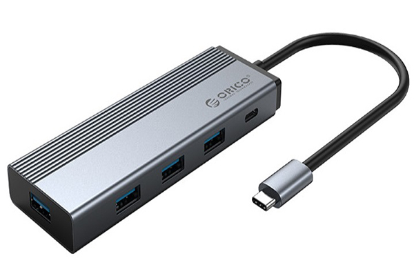 Bộ chia USB HUB 5 trong 1 type C ORICO 5SXA-GY