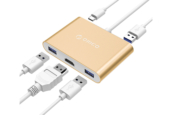 Bộ chuyển đổi type C sang 5 cổng HDMI ORICO RCH3A-GD