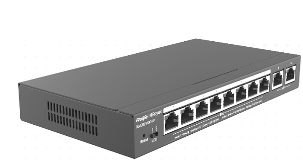 8-Port Gigabit PoE+2-Port Gigabit Uplink Smart Cloud Switch RUIJIE RG-ES210GC-LP