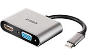 Thiết bị mạng D-Link | USB-C to HDMI/VGA Adapter D-Link DUB-V210