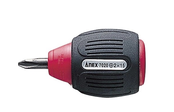 Tua vít ngắn 4 cạnh có từ tính ANEX No.7020F+2x15