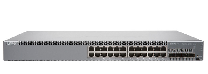 24-port 10/100/1000BaseT with 4 SFP+ and 2 QSFP+ Switch JUNIPER EX3400-24T-DC