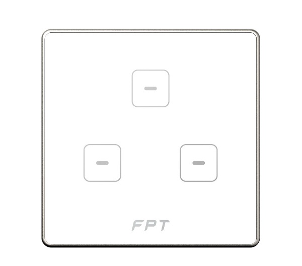 Công tắc cảm ứng 3 nút vuông trắng FPT Smart Home SNZD0112