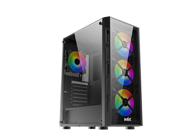 Vỏ Case máy tính MIK TN10 (3 FAN GALAXY RGB)