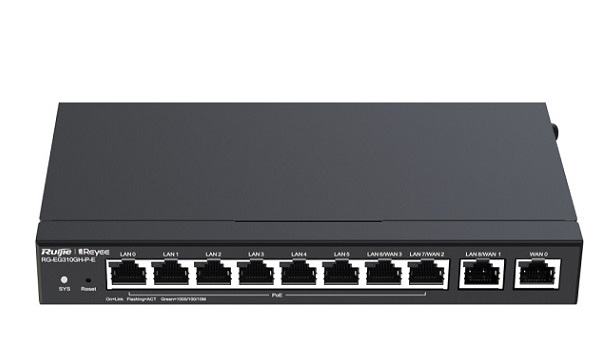 10-Port High Performance Cloud Managed PoE Office Router RUIJIE RG-EG310GH-P-E