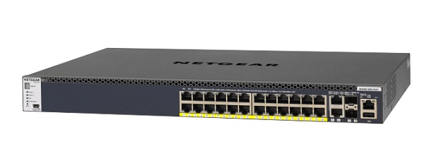 24x1G PoE+ with 2x10GBASE-T and 2xSFP+ Stackable Managed Switch NETGEAR GSM4328PA