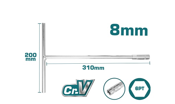 Thanh vặn tay cầm chữ T 8mm TOTAL THTSW0806