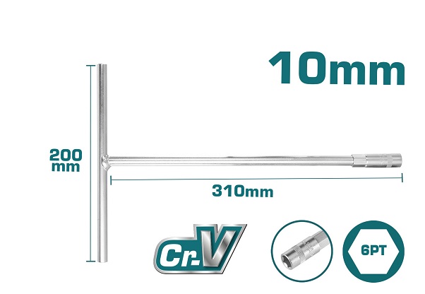 Thanh vặn tay cầm chữ T 10mm TOTAL THTSW1006