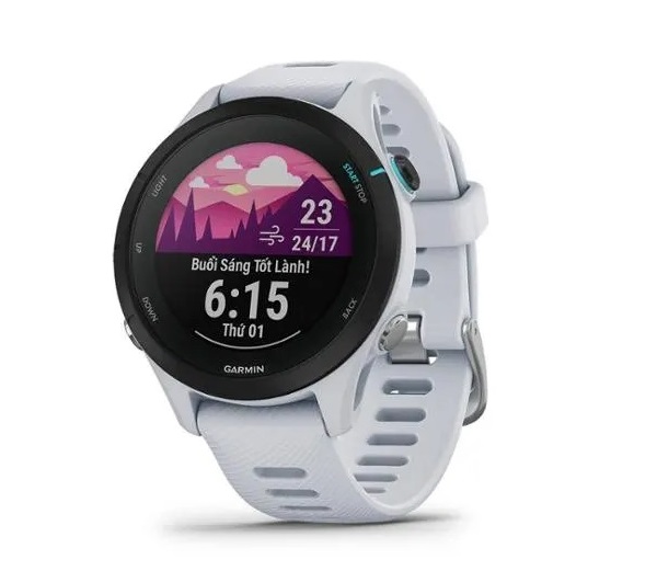 Đồng hồ thông minh Garmin Forerunner 255S Music Whitestone (010-02641-78)