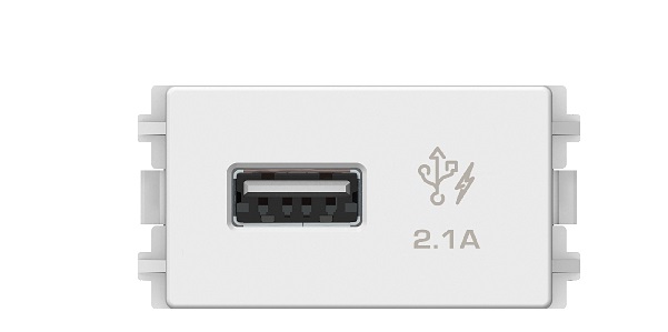 Ổ sạc USB 2.1A đơn size S Schneider 8431USB_WE