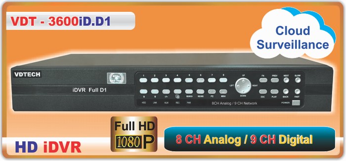 Đầu ghi hình 8 kênh VDTECH VDT-3600iD.D1