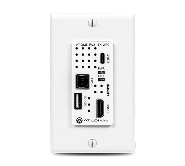 Wallplate HDBaseT Transmitter ATLONA AT-OME-SW21-TX-WPC