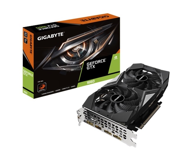 Graphics Card GIGABYTE GeForce GTX 1660 D5 6GB GV-N1660D5-6GD