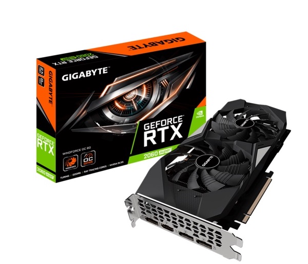 Graphics Card GIGABYTE GeForce RTX 2060 SUPER 8GB GV-N206SWF2OC-8GD