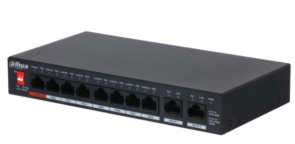 10-Port Unmanaged Desktop PoE Switch DAHUA DH-PFS3010-8ET-96