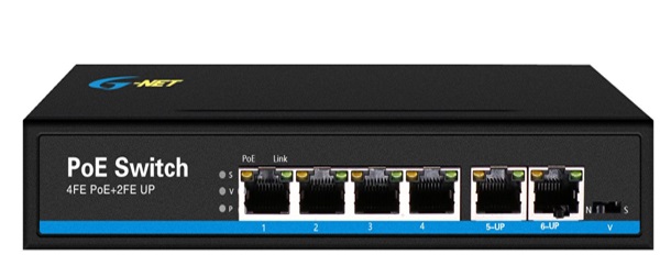 4-Port 10/100Base-TX PoE Switch G-NET G-PES-4TP2TX