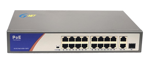 16-Port 10/100Base-TX PoE Switch G-NET G-PES-16TP1GX2GT-SFP