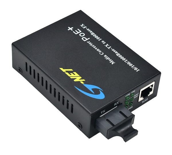 1-Port 10/100/1000Base-TX PoE Switch G-NET G-PMC-1GX1GP-SC20SA/B