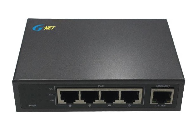 4-Port 10/100/1000Base-TX PoE Switch G-NET G-PES-1GX4GP-SC20S