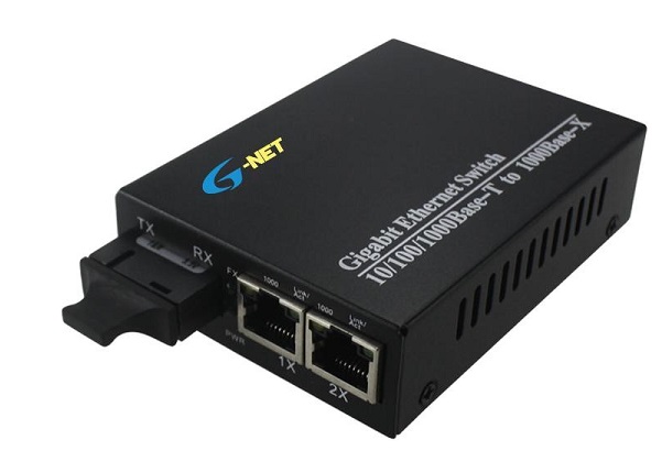 2-port 10/100/1000Base-TX Ethernet Switch G-NET G-UES-1GX2GT-SC20