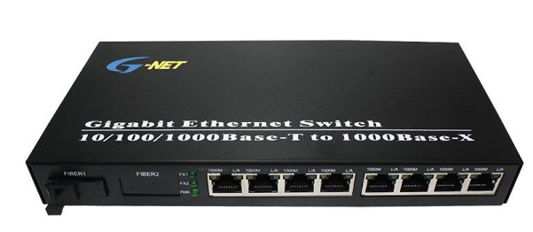 8-port 10/100/1000Base-TX Ethernet Switch G-NET G-UES-1GX8GT-SC20