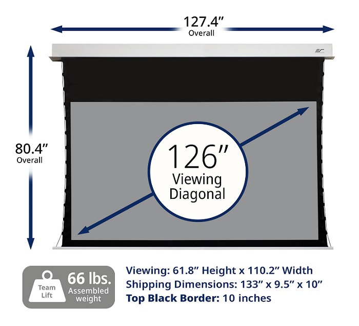 Màn chiếu điện Tab-tension 126-inch Elite Screens ETB126HD5-E10