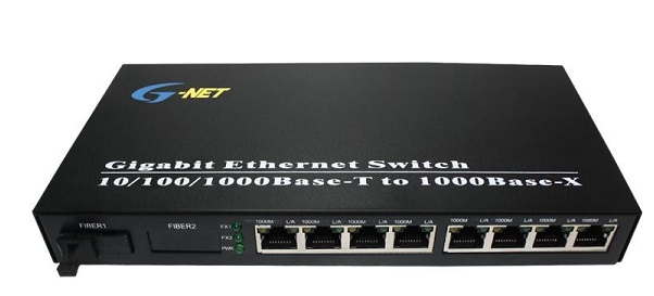 8-port 10/100/1000Base-TX Ethernet Switch G-NET G-UES-2GX8GT-SC20