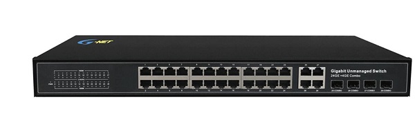 24-port 10/100/1000Base-TX Ethernet Switch G-NET G-UES-4GXC24GT-SFP