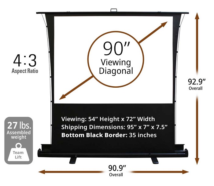 Màn chiếu Tab-tension 90-inch Elite Screens FT90XWV