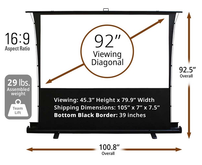 Màn chiếu Tab-tension 92-inch Elite Screens FT92XWH