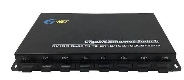 2-port 10/100/1000Base-TX Ethernet Switch G-NET G-UES-8FX2GT-SC20A/B