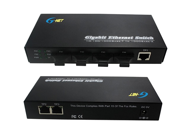 3-port 10/100/1000Base-TX Ethernet Switch G-NET G-UES-4GX3GT-SC20