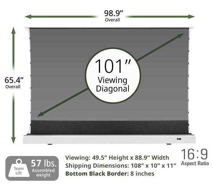 Màn chiếu điện Tab-tension 101-inch Elite Screens FTE101XH2-CLR3