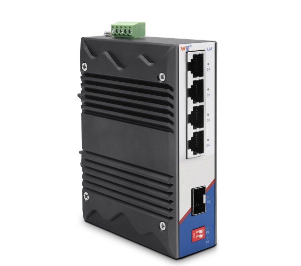 4-port Gigabit + 1-port 1000Base-X SFP Industrial DIN-Rail Switch WINTOP RS235-1GF4GT