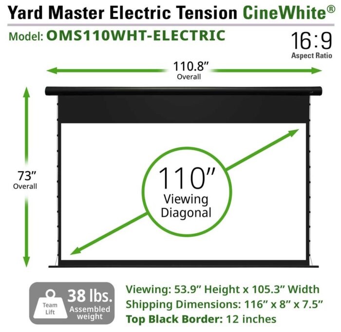 Màn chiếu điện Tab-tension 110-inch Elite Screens OMS110WHT-ELECTRIC