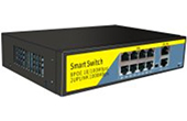 Switch PoE BTON | 8-port 10/100Mbps PoE + 2-port Gigabit Uplink Switch BTON BT-D6010FE-GE
