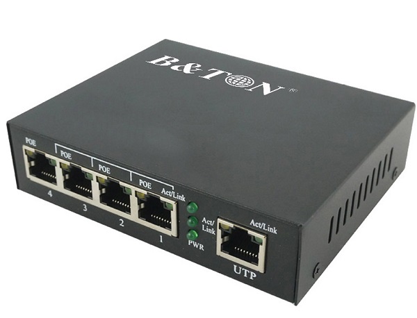 4-port Gigabit PoE + 1-port Gigabit RJ45 Uplink Switch BTON BT-D6005GE