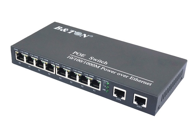 8-port Gigabit PoE + 2-port Gigabit RJ45 Uplink Switch BTON BT-D6010GE