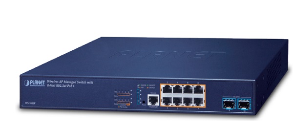 8-Port Gigabit PoE + 2-Port 10G SFP+ Wireless AP Managed Switch PLANET WS-1032P