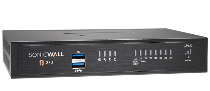 Thiết bị tường lửa SonicWall TZ270 Total Secure - Advanced Edition (02-SSC-6843)