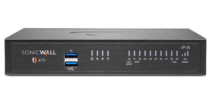 Thiết bị tường lửa SonicWall TZ470 Total Secure - Advanced Edition (02-SSC-6794)