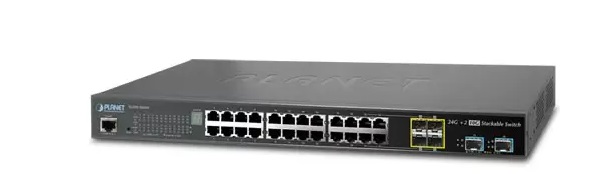 24-Port GE + 6-Port 1G/10G SFP Managed Stackable Switch PLANET SGS-5220-24T2X