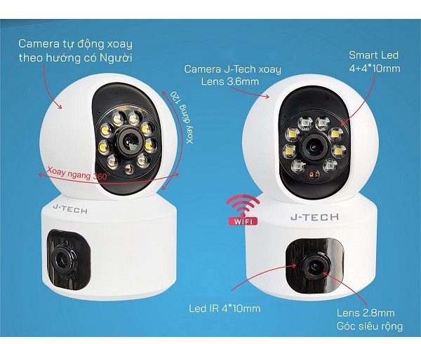 Camera IP hồng ngoại không dây 6.0 Megapixel J-TECH SUV6655F