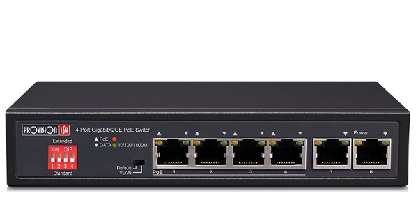 4-port Giga PoE Ethernet Switch Provision-ISR PoES-0472GC+2G