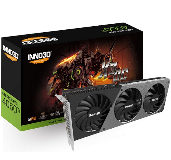 Graphics Card INNO3D GeForce RTX 4060 Ti 8GB X3 OC